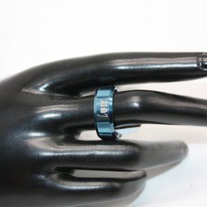 NWT Blue Stainless LOVE ring sz 9